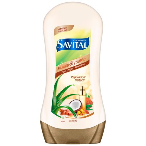 Acondicionador SAVITAL con Multióleos y Sábila Frasco 490ml