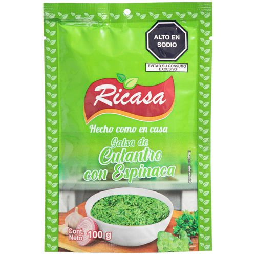 Salsa de Culantro y Espinaca RICASA Doypack 100g