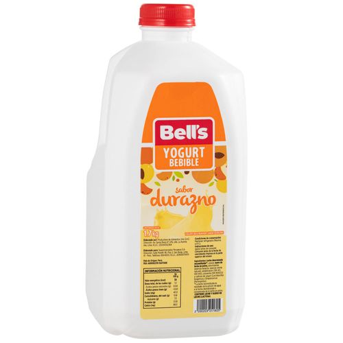 Yogurt Bebible BELL'S Sabor a Durazno Botella 1.7Kg