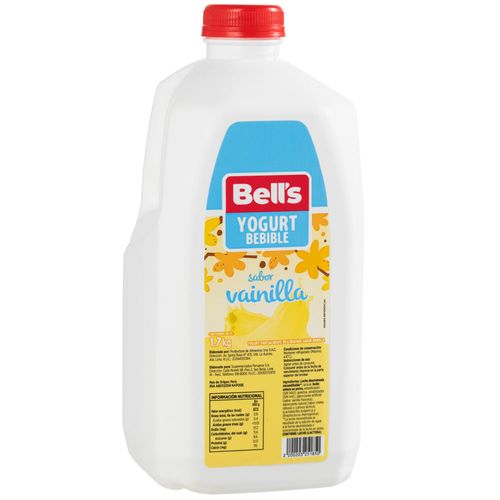 Yogurt Bebible BELL'S Sabor a Vainilla Botella 1.7Kg
