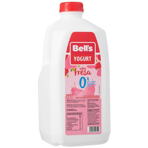 Yogurt Sabor a Fresa BELL'S 0% Grasa Botella 1.7Kg