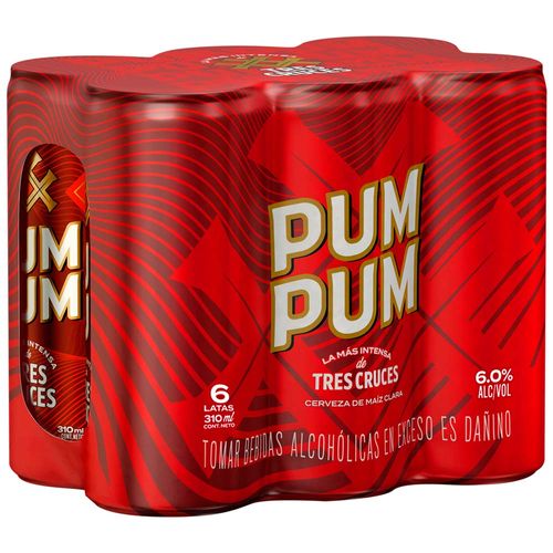 Cerveza de Maíz PUM PUM Lata 310ml Paquete 6un