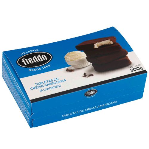 Helado Tabletas de Crema Americana FREDDO Caja 6un