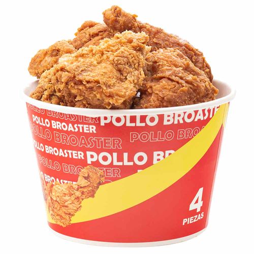 Pollo Broaster 4 Piezas Pote 1un