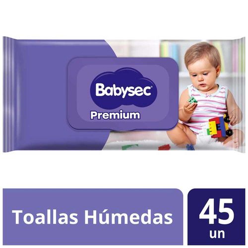 Toallitas Húmedas BABYSEC Premium Paquete 45un