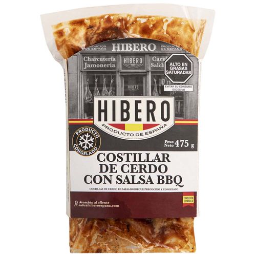 Costillar de Cerdo con Salsa BBQ HIBERO Paquete 475g