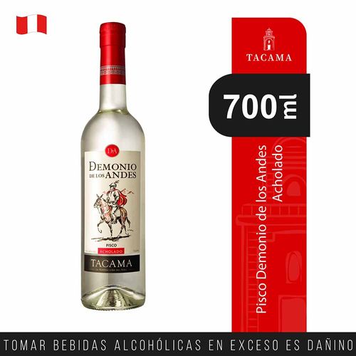 Pisco TACAMA Demonio de los Andes Acholado Botella 500ml