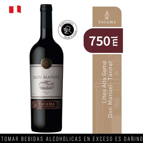 Vino Tinto TACAMA Don Manuel Tannat Botella 750ml