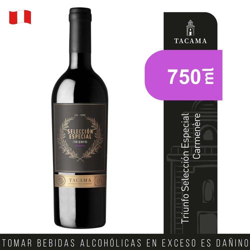 Vino Tinto TACAMA Selección Especial Carmenere Botella 750ml