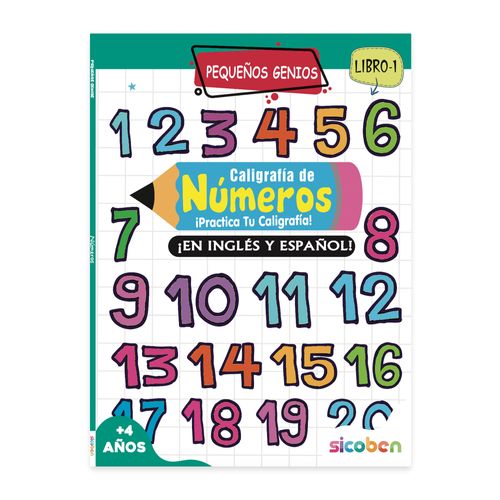 Libro Infantil SICOBEN Caligrafía y Números (Modelos Aleatorios)