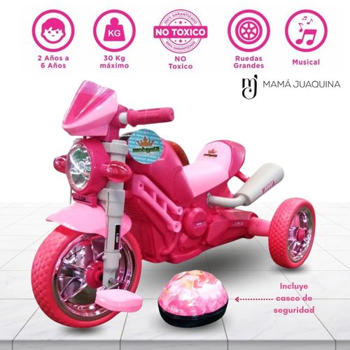 TRIMOTO A PEDAL PARA NIÑOS MUSICAL «MAGICAL» ROSADO