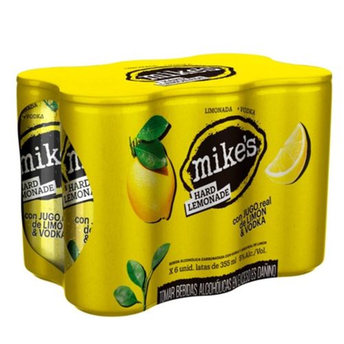 Vodka MIKES Hard Lemonade Lata 355ml Paquete 6un