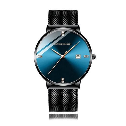 Reloj Hannah Martin Acero Negro con Azul HAN-31