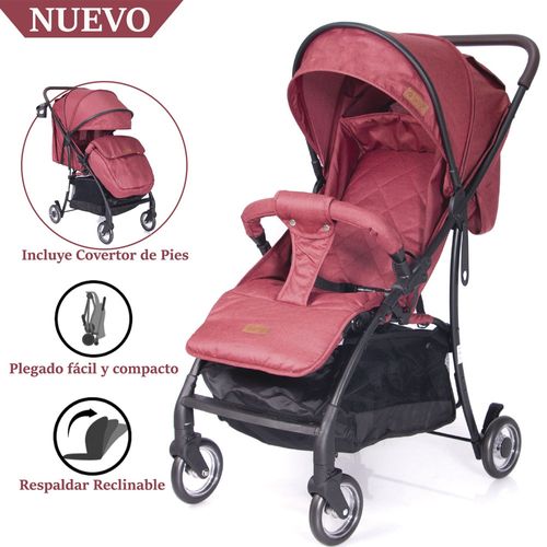 Coche de Paseo Ebaby Respaldar Reclinable BOOZ Rojo
