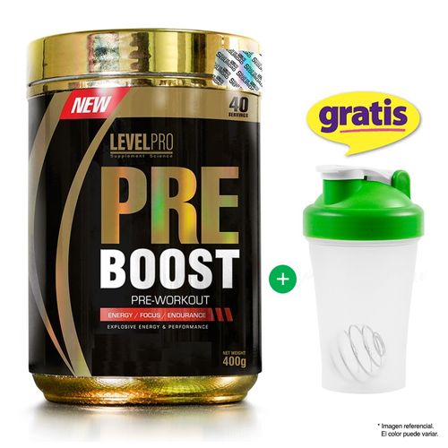 Level Pro Pre- Entreno Pre Boost 400gr Orange + Shaker