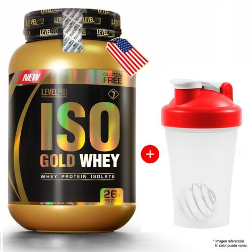 ISO GOLD WHEY 1100 GRAMOS - LEVEL PRO ISOLATADA VAINILLA