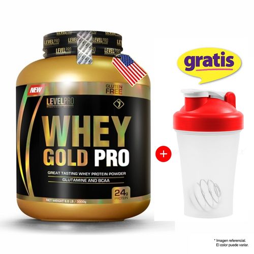 LEVEL PRO WHEY GOLD PRO 6.600 LIBRAS VAINILLA CREME + SHAKER