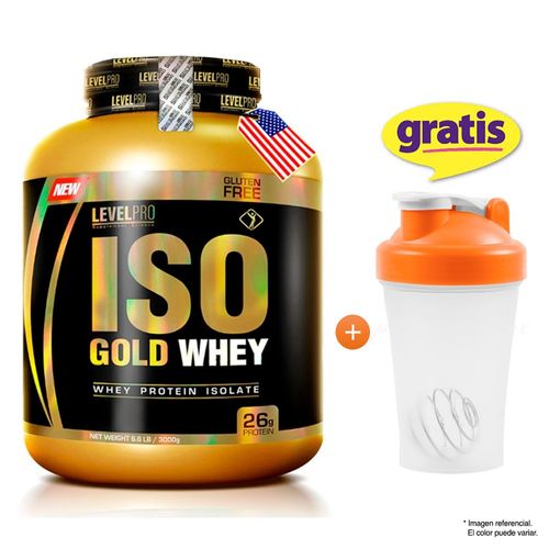 ISO GOLD WHEY 3000 GRAMOS - LEVEL PRO ISOLATADA VAINILLA