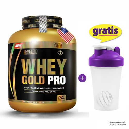 Proteína Level Pro Whey Gold Pro 3 kg Chocolate + Shaker
