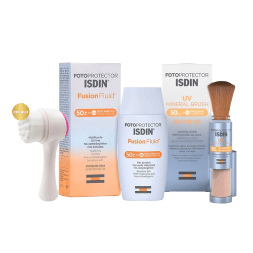 Pack Isdin Fotoprotección Completa Fusion Fluid + Mineral Sun Brush