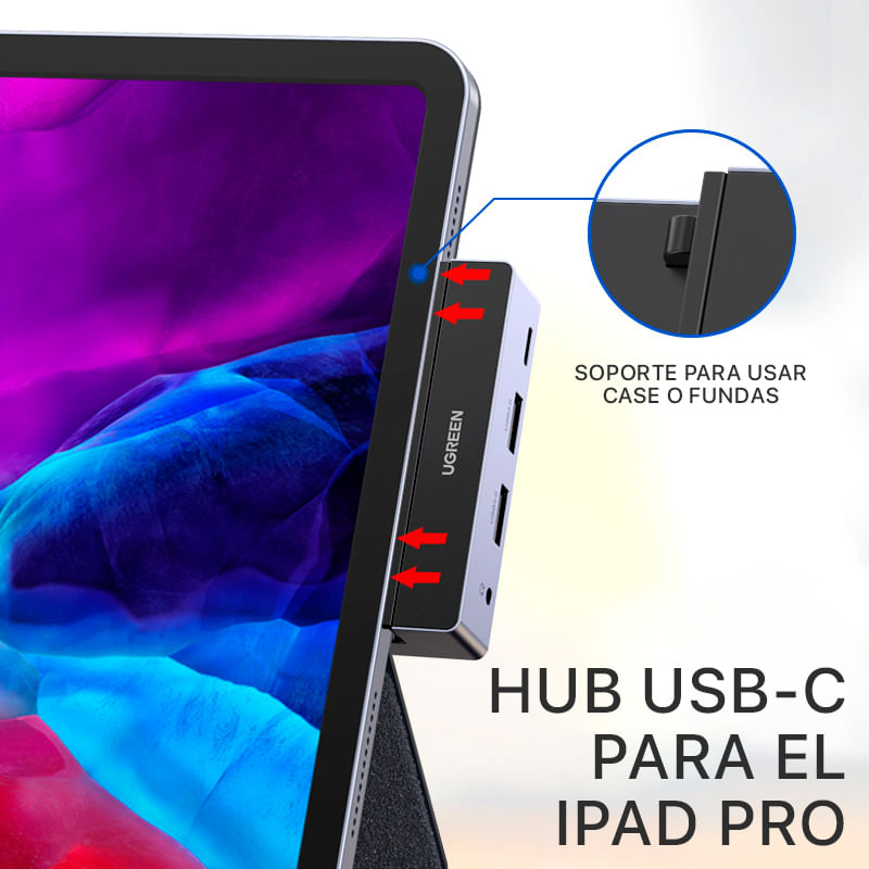 HUB-USB-C-4-a-1-Para-iPad-pro-o-tablet