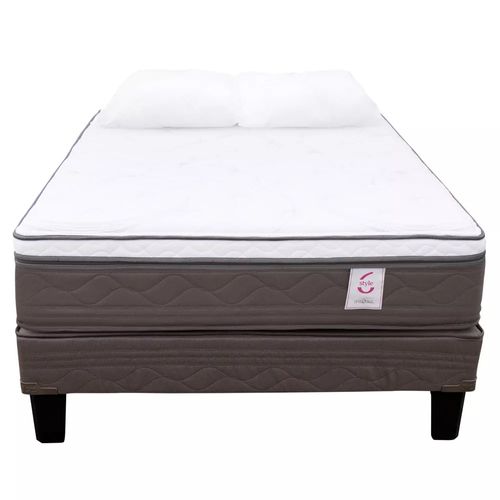 Cama Europea New Style 6 2 Plazas + 2 Almohadas Memory Max