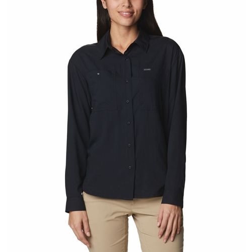 BLUSA PARA MUJER MANGA LARGA SILVER RIDGE UTILITY™ NEGRO COLUMBIA