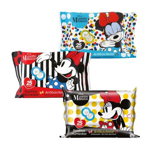 Toallitas Húmedas Antibacterial Minnie Refill x 25 Unidades