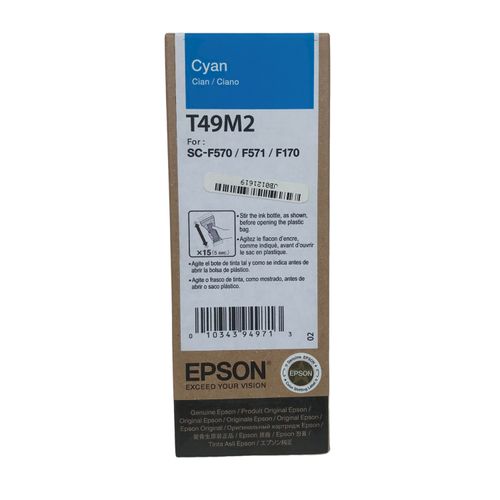 Tinta Epson T49M Cyan F170 F570 - Botella 140 ml