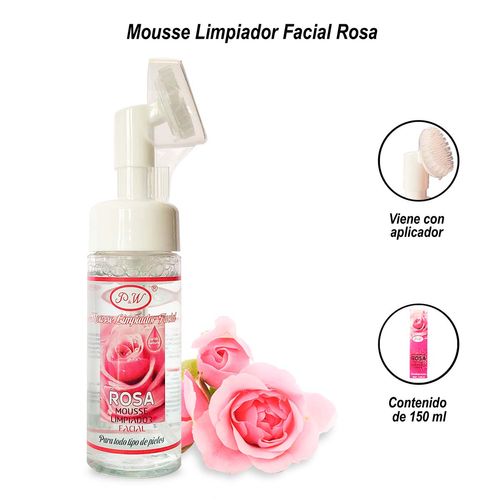 Mousse Limpiador Facial de Rosas con Aplicador