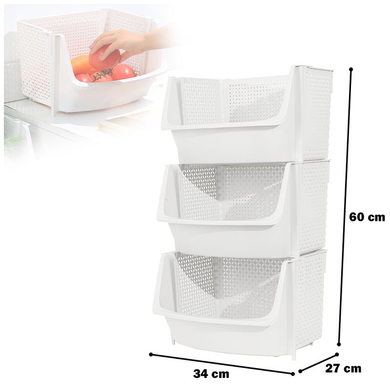 Caja-Organizador-Apilable-de-Almacenamiento-de-Cocina-U80-Blanco-X3