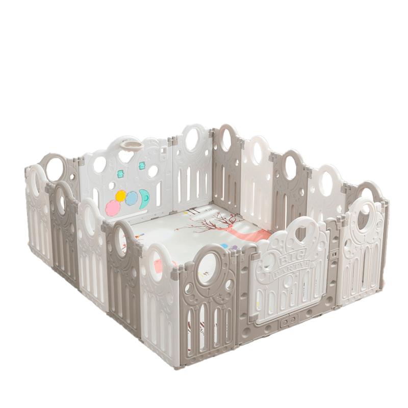 Corral-de-Juegos-14-piezas-Gris-para-Bebe