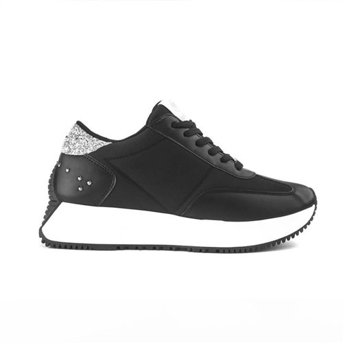 Zapatillas Urbana para Mujer Via Uno Negro Textil