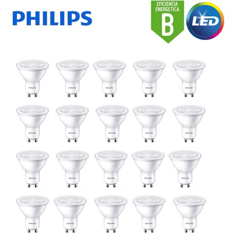 Dicroico led  philips ecohome GU10 3.8-50W luz blanca / pack 20