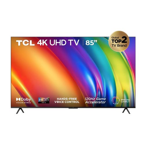 TV TCL 85" LED 4K Ultra HD Smart TV Google TV 85P745