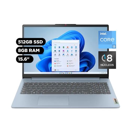 Laptop Lenovo Ideapad Slim 3i Intel Core i3 12a Gen 8 Núcleos 8GB 512GB