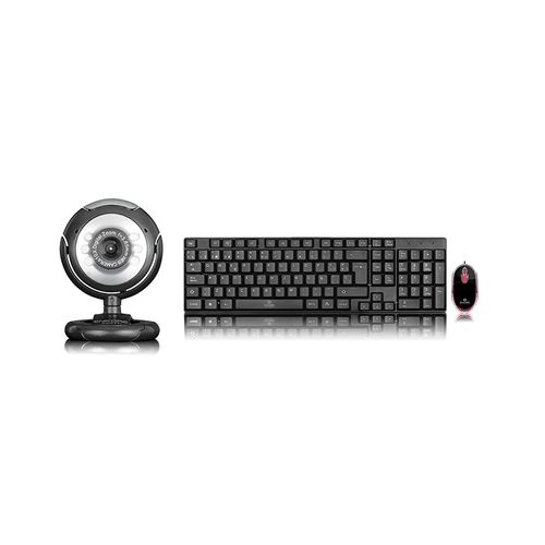 KIT WEBCAM ENKORE WC102 640X480 + TECLADO + MOUSE USB ENKORE