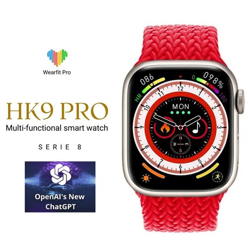Smart Watch Hk9 Pro Amoled 2da Generacion Serie 8 Color Rojo