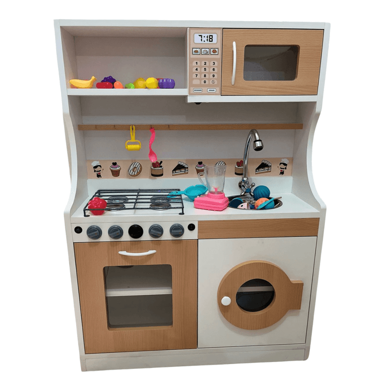 Cocina para Niñas de Melamina Blanco-Malva 80cm Shopstar