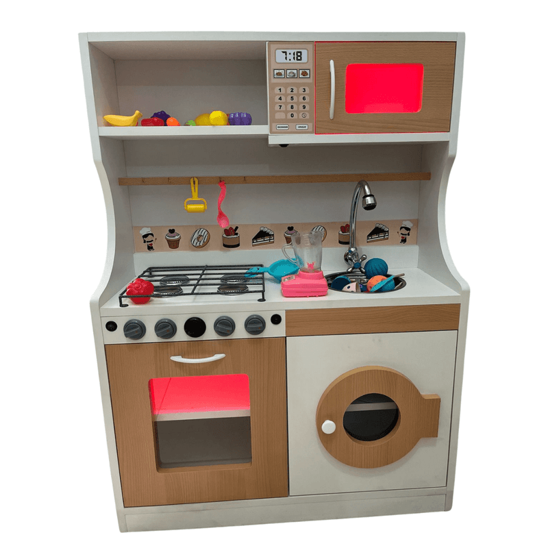 Cocina para Ninas de Melamina Blanco Malva 80cm Shopstar