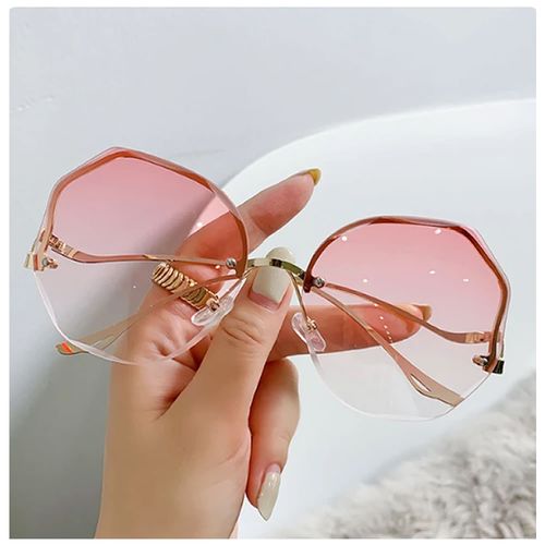 Lentes de Sol,Metal Curvadas Sin Montura UV400 6 Other
