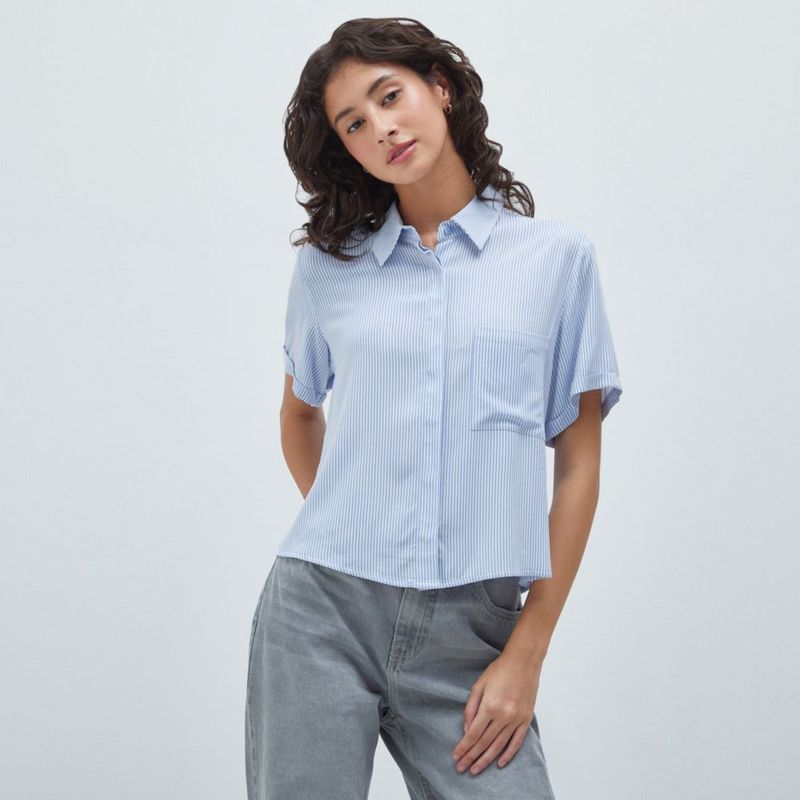Blusa celeste bebe clearance