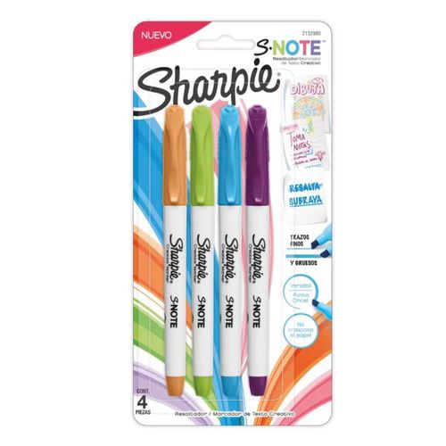 Resaltador 4 Colores Intensos Sharpie 2132980 - PARA LOS ENGREIDOS DE CASA