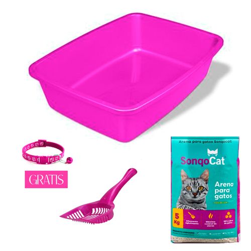 Arenero para Gatos Arena 5Kg Pala Rosado - copy