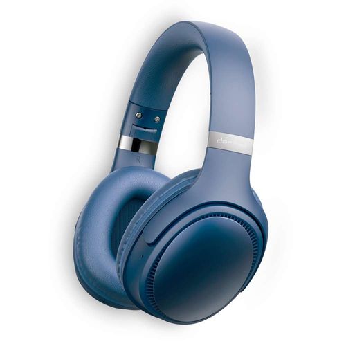 Audífonos bluetooth on ear Decibel Rhythmic con función radio FM, máx. 55 horas, azul + Estuche protector