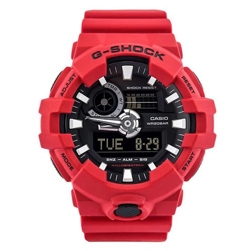 Reloj G-Shock Resina Rojo con Negro GA-700-4A G-SK-8