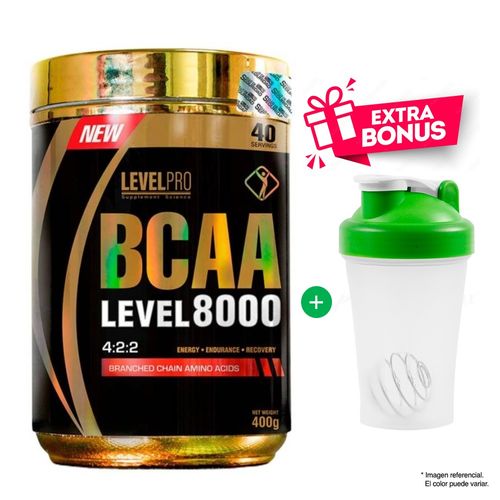Level Pro Bcaa Level 8000 400gr Orange + Shaker