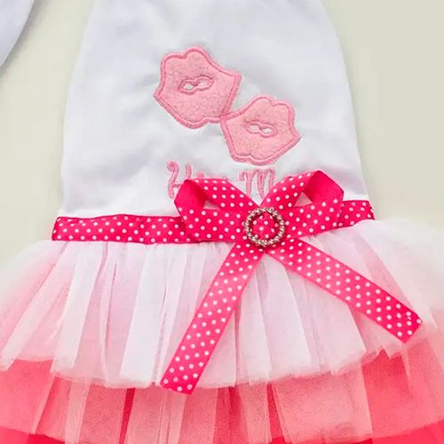 Disfraz para Perro Vestido Princesa Rosado y Azul talla m