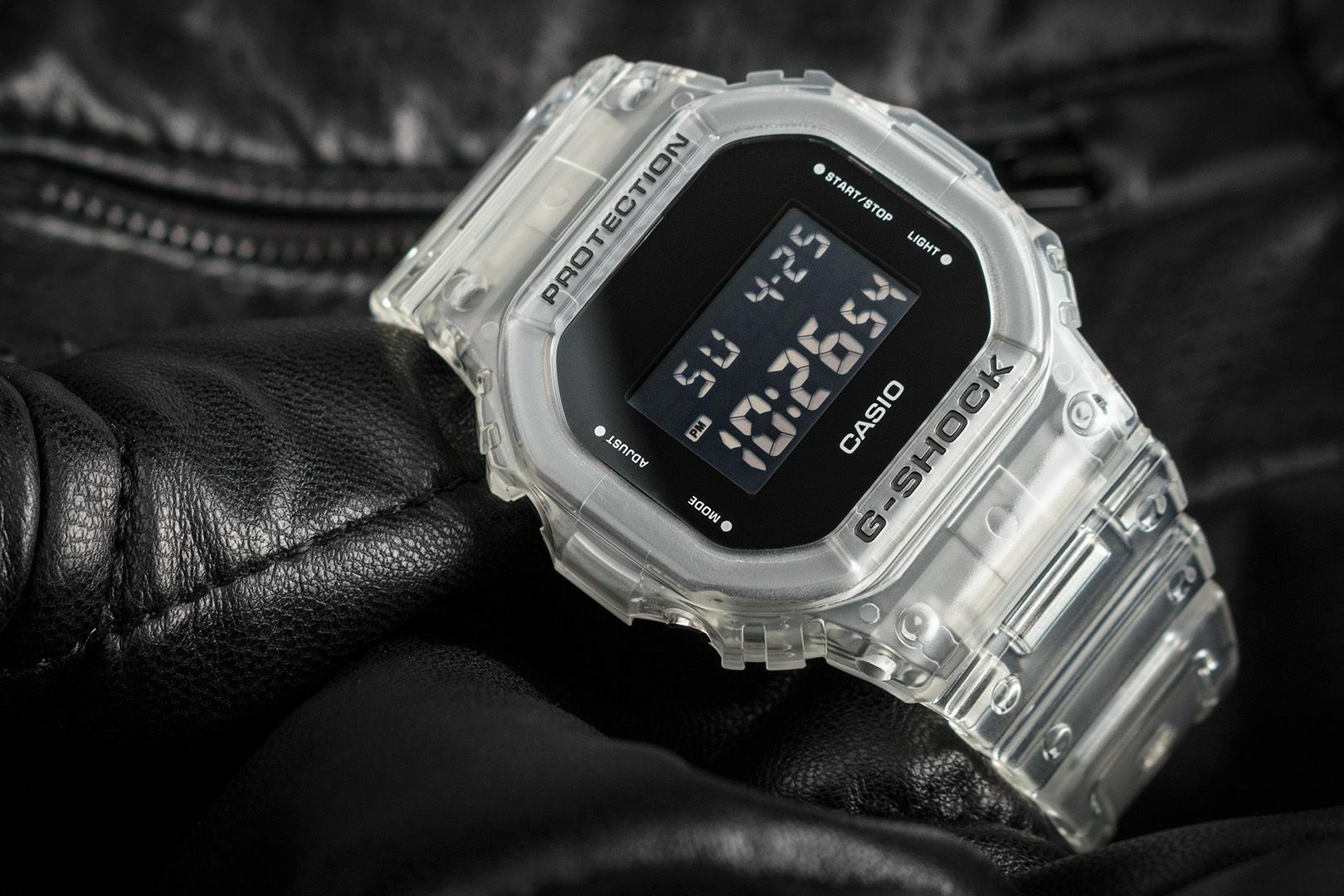 Dw 5600ske G Shock Transparente Hombre Reloj G-Shock Resina Gris