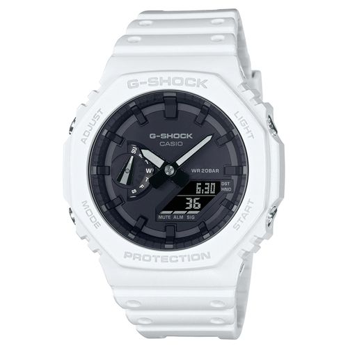 Reloj G-Shock Resina Blanco con Negro GA-2100-7A G-SK-92